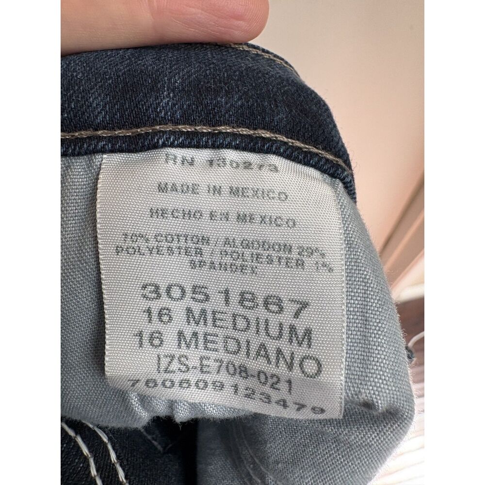Lee Relaxed Fit Straight Leg Jeans 14 Dark Indigo Blue Wash Stretch Mom Norm EUC - Picture 8 of 8